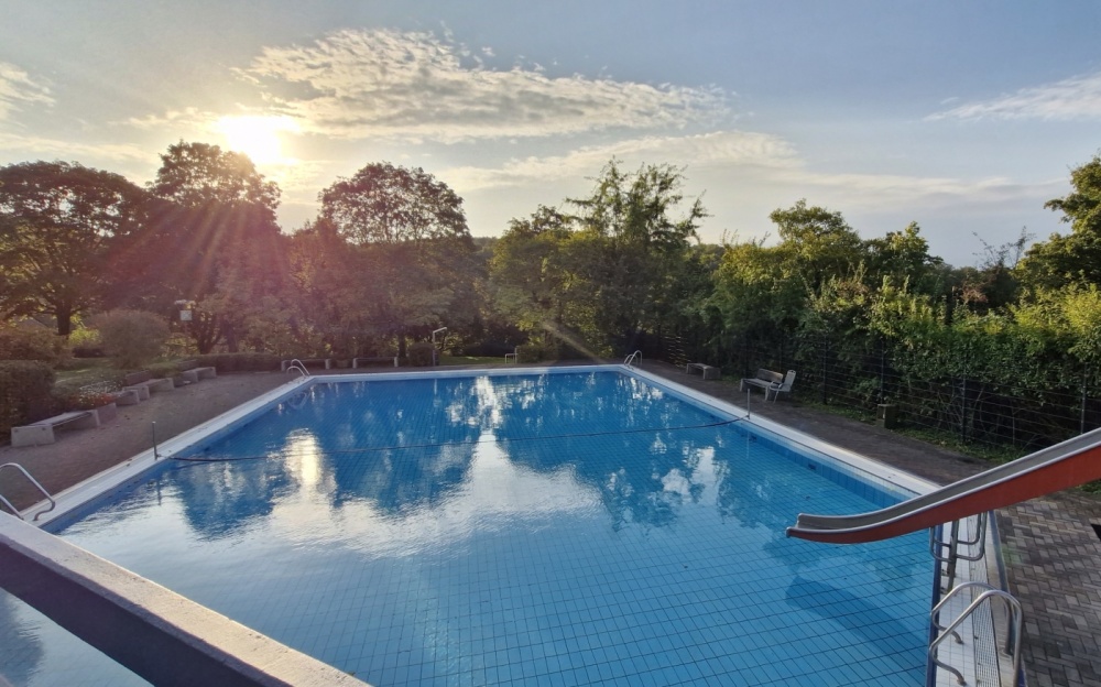 Blick auf das Freibad Blick auf das Freibad